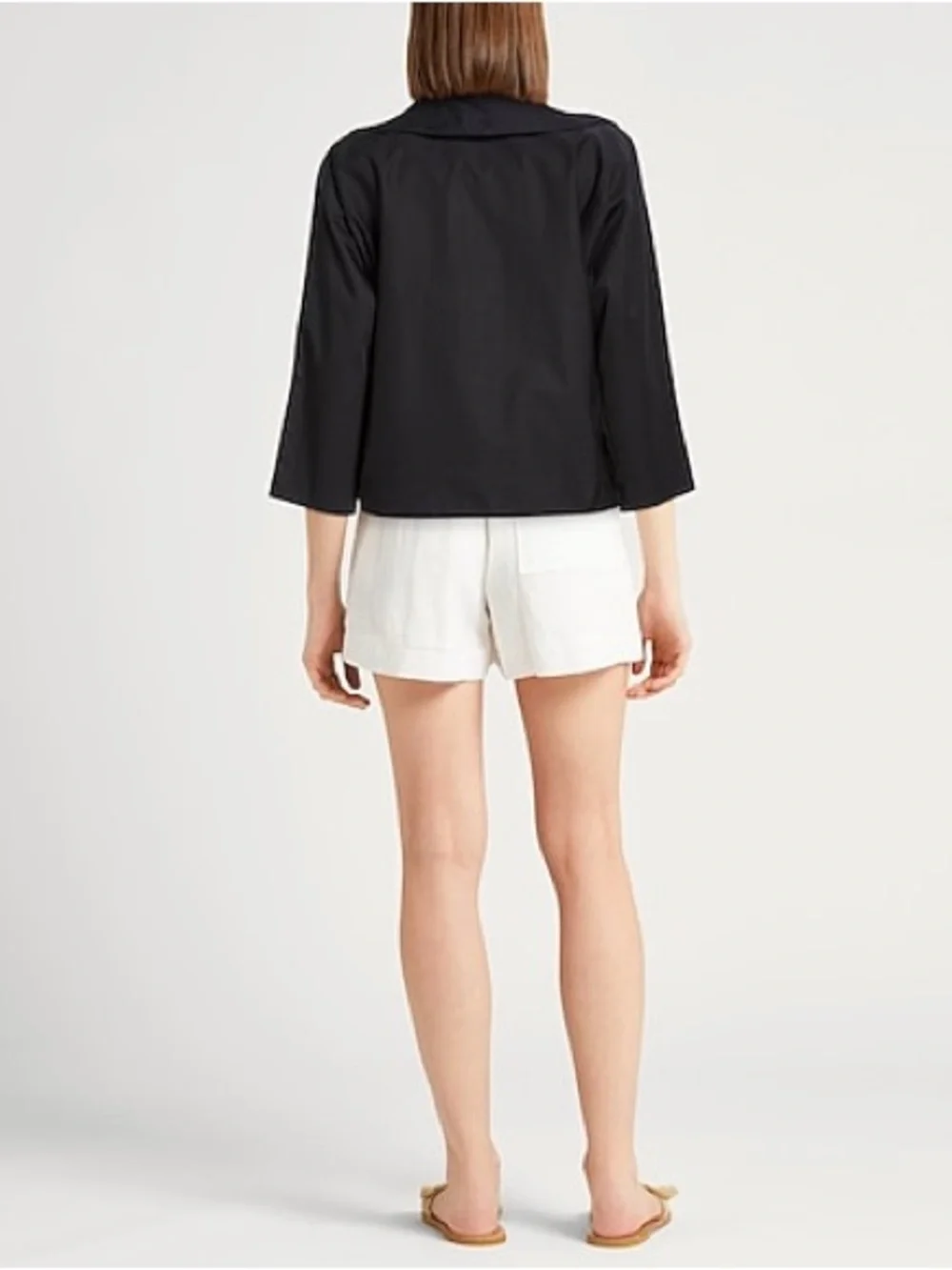 Tory Burch Poplin 100% Cotton Black Tunic Size 4